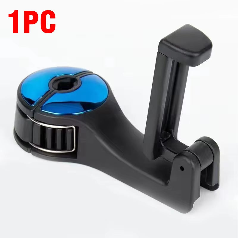 2 in 1 Car with Phone Holder Headrest Hidden Portable Hook Car Seat Back Hanger Storage Hook Phone Holder Auto Fastener Clip