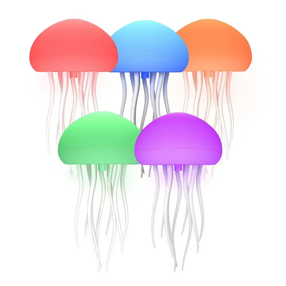 Cartoon Jellyfish Night Light RGB Gradient Cute Jellyfish Bedside Lamp Voice Control Type-C Charging LED Night Lamp