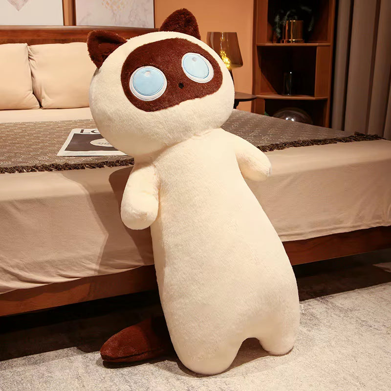 130Cm Kawaii Soft Long Cat Pillow Stuffed Plush Toys Nap Pillow Home Comfort Cushion Boy Girl Birthday Gift Cute Plushies