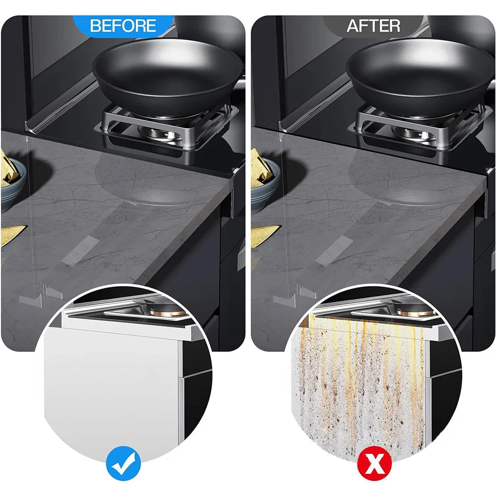 2 Pack Stainless Steel Stove Counter Gap Cover Heat Resistant Retractable Length Stove Gap Guard Stove Gap Covers or Kitchen